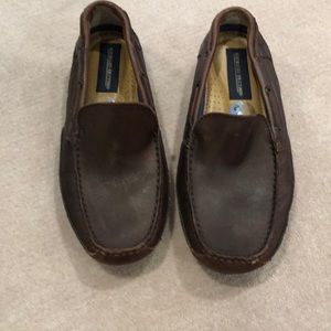 Brown slip on shoes